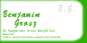 benjamin grosz business card